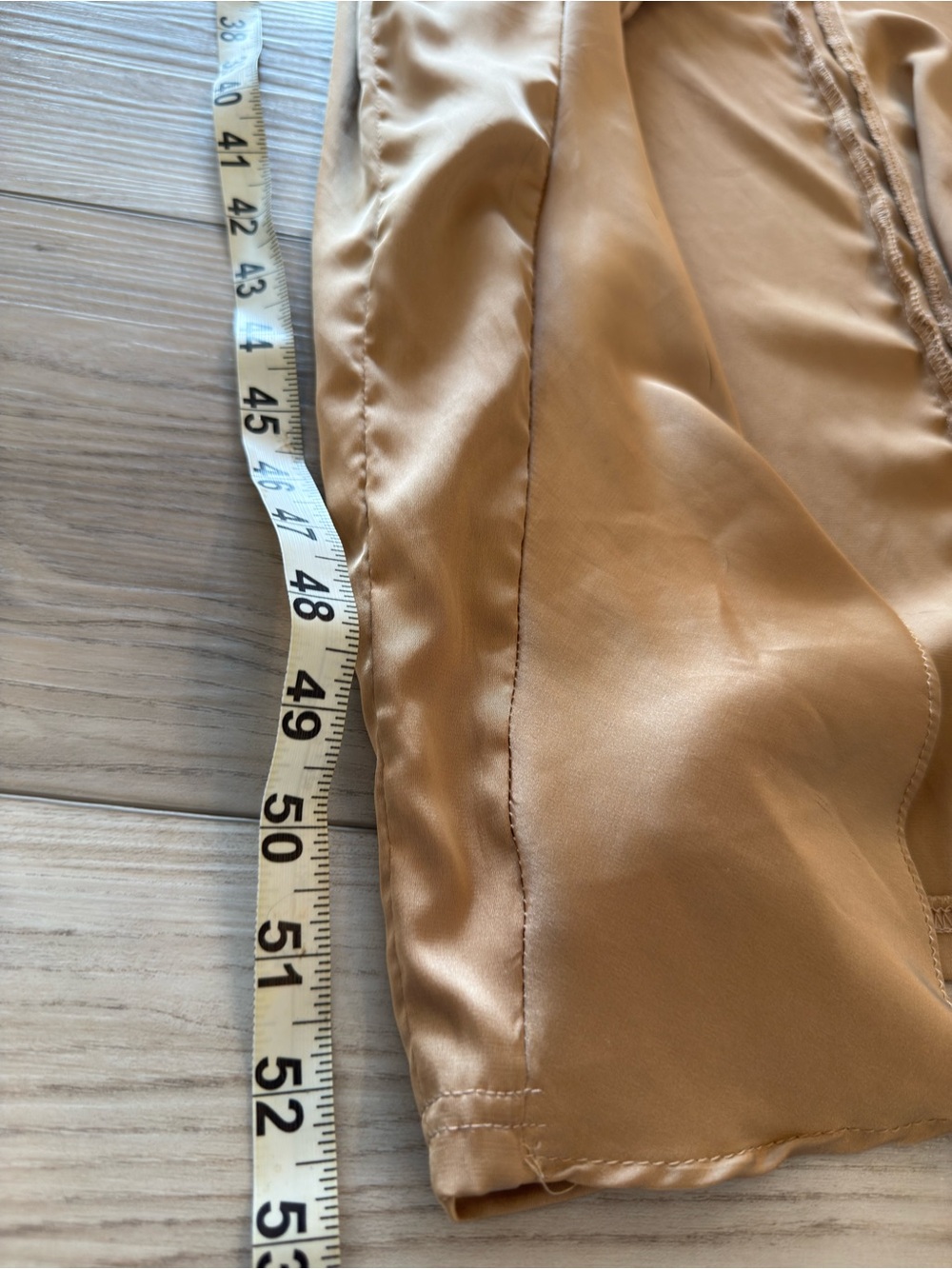 PrettyLittleThing Satin Slip Dress in Champagne - Picture 4 of 5